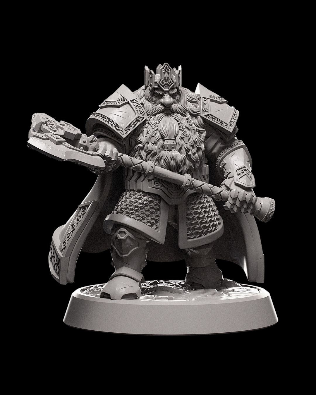 Dwarven King - Ice and Fire Campaign 3D Resin Miniature