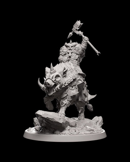 Dwarven Rider - Ice and Fire Campaign 3D Resin Miniature