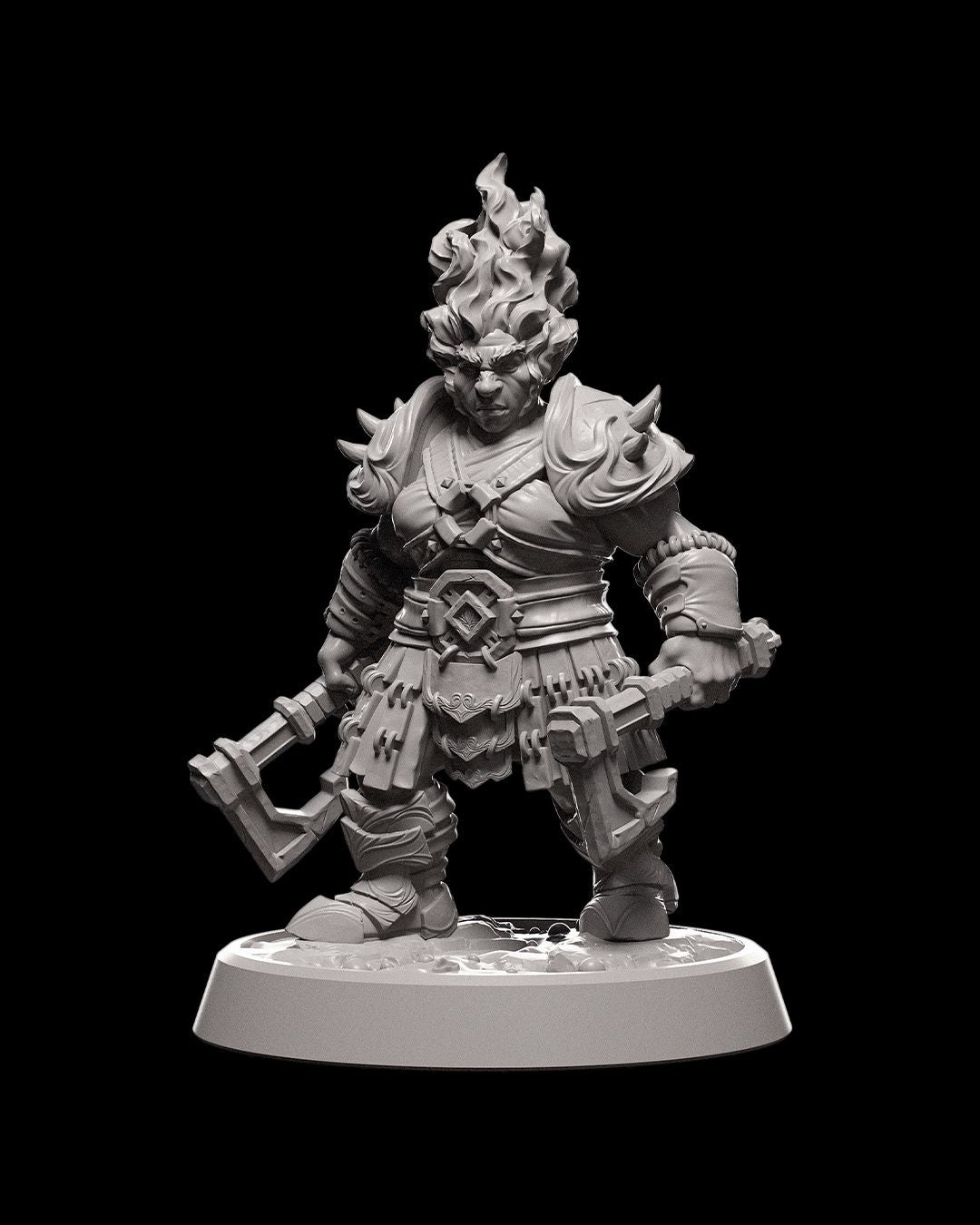 Fire Soldier Female - Ice and Fire Campaign 3D Resin Miniature