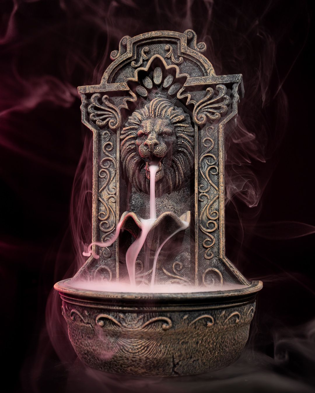 Lion's Courage Fountain Backflow Burner