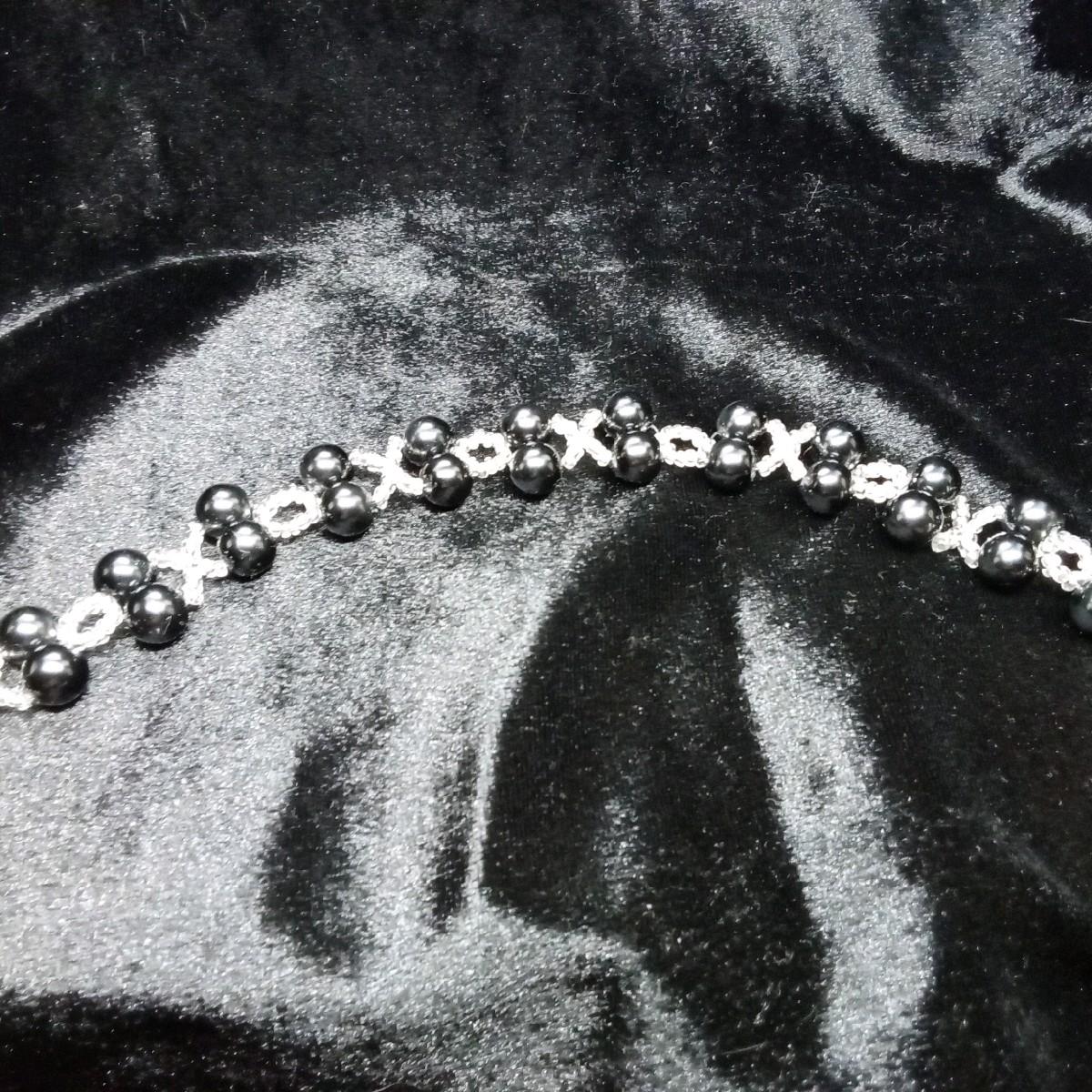 X & O Glass Pearl Bracelets