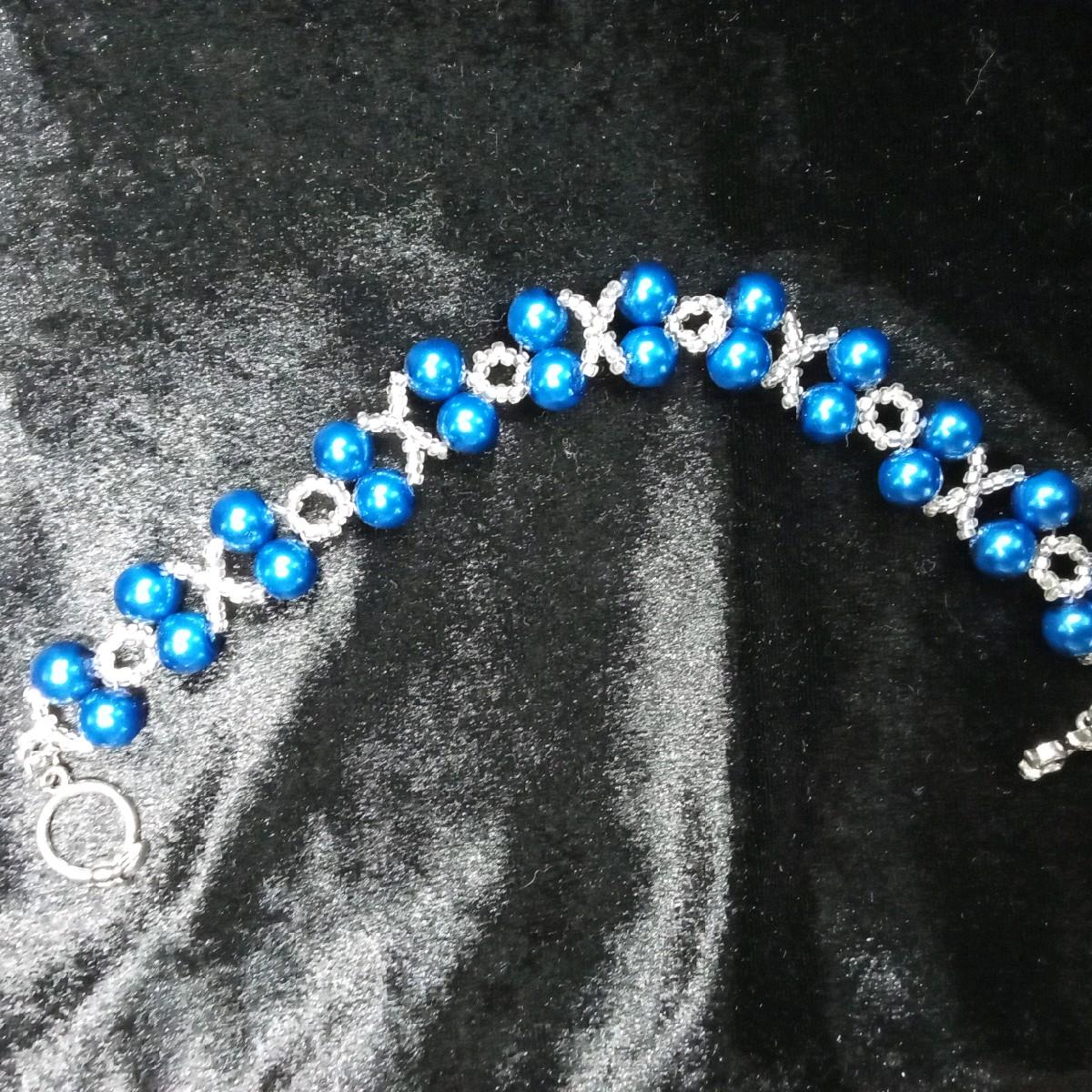 X & O Glass Pearl Bracelets